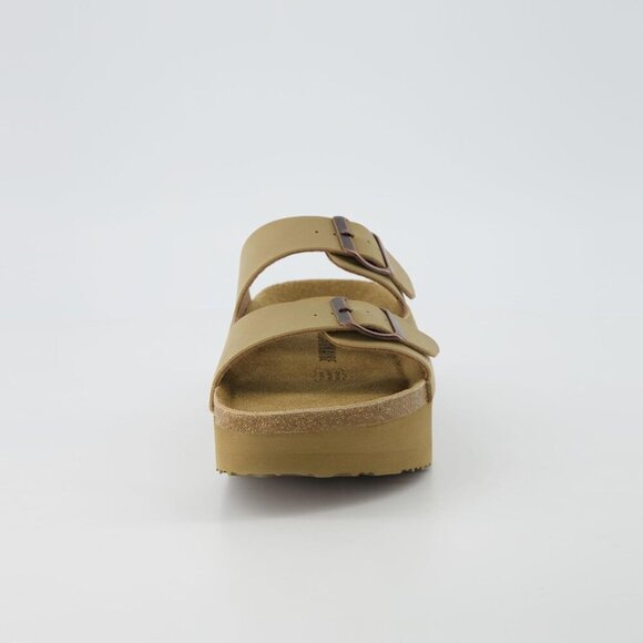 Women's Suede Platform Sandals Faux Leather Double Buckle Wide Width Summer - Picture 7 of 9